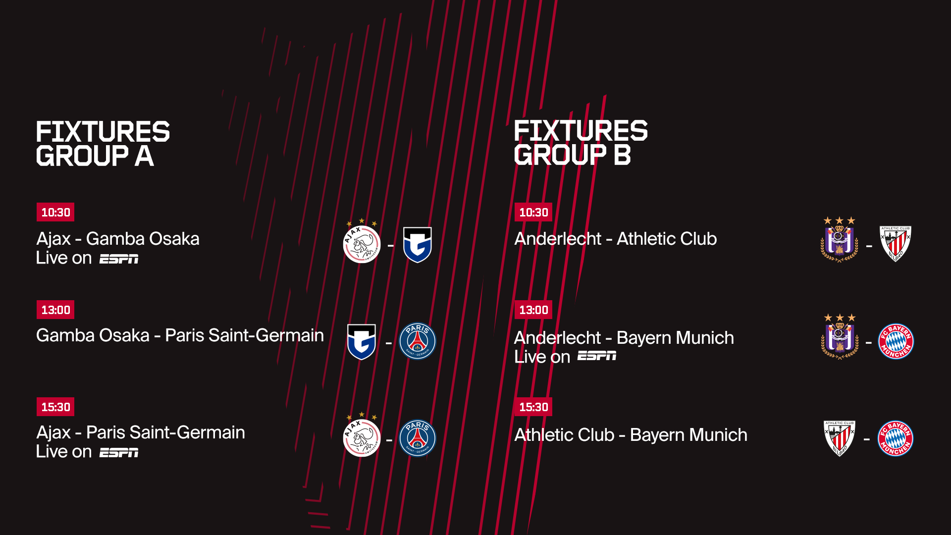 Future Cup Speelschema Groepsfase 1920
