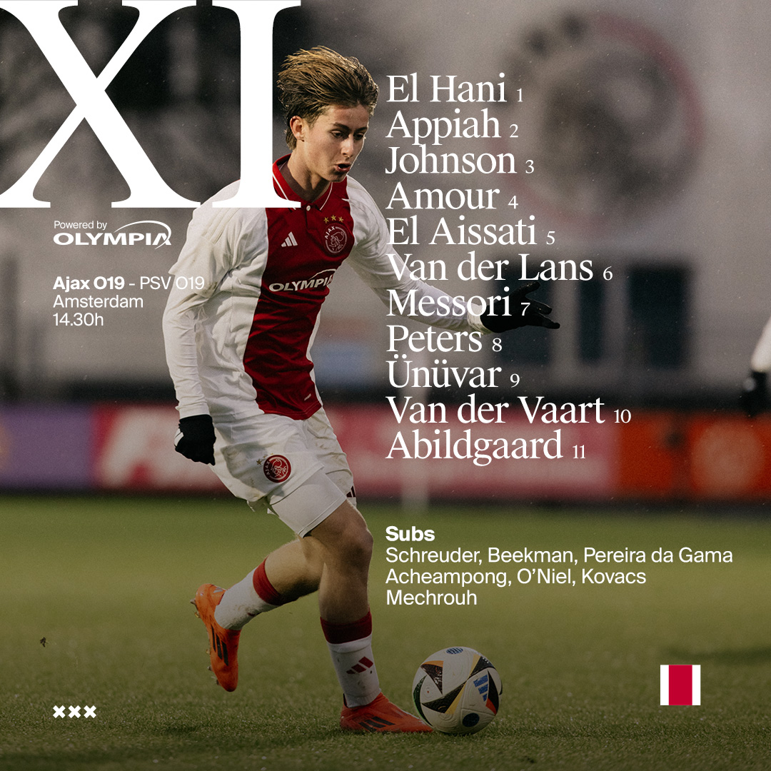 Opstelling Ajax O19