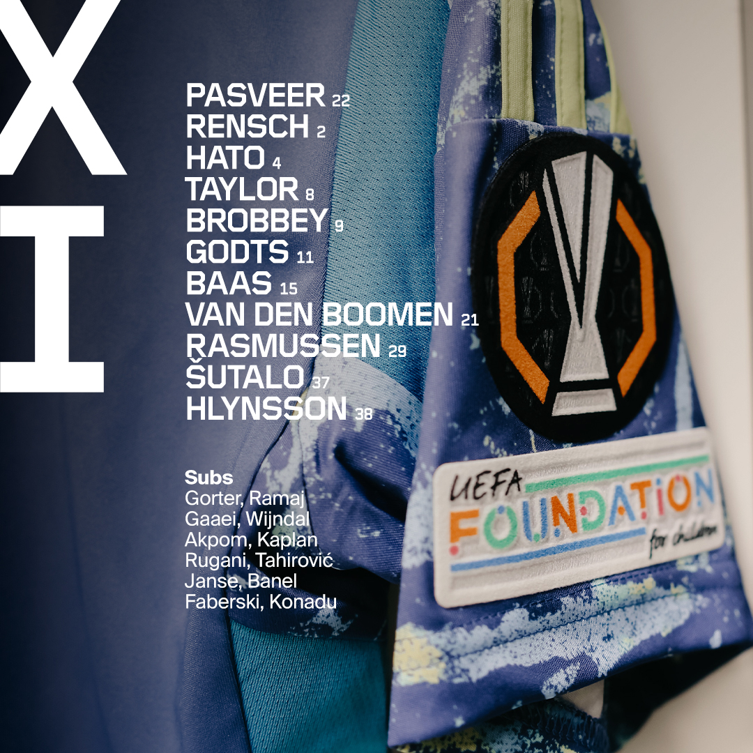 Opstelling Slavia Ajax Vierkant