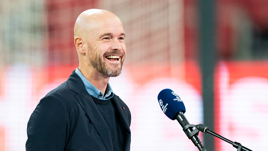 Erik ten Hag staat op een schitterende tweede plek.