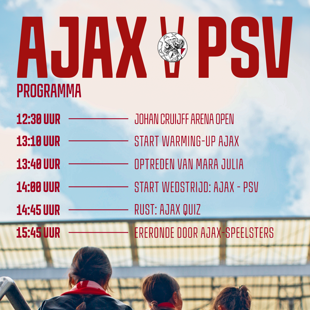 Ajax Vrouwen PSV Stadionprogramma