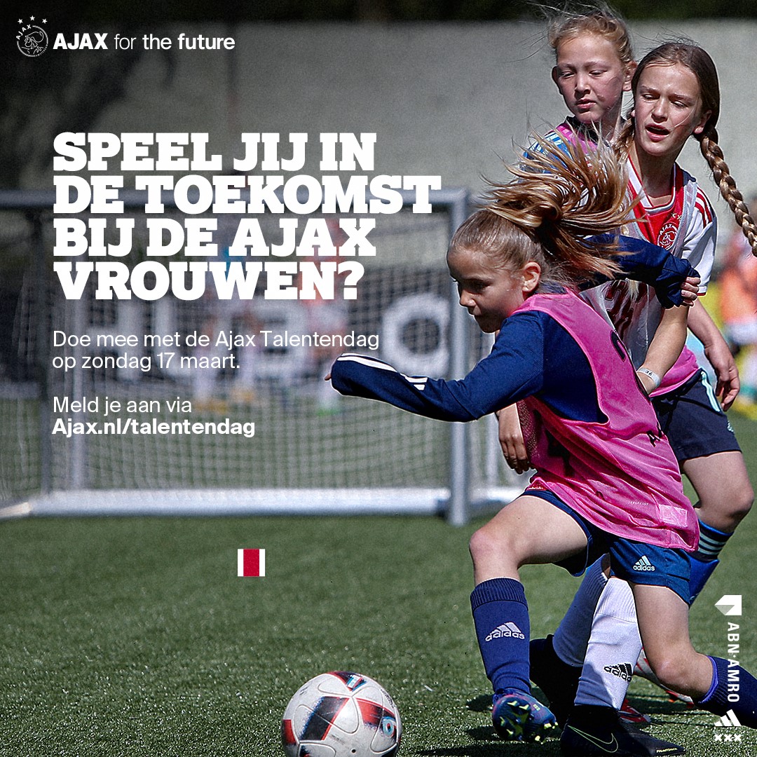 Schrijf je in voor de Ajax Meiden Talentendag