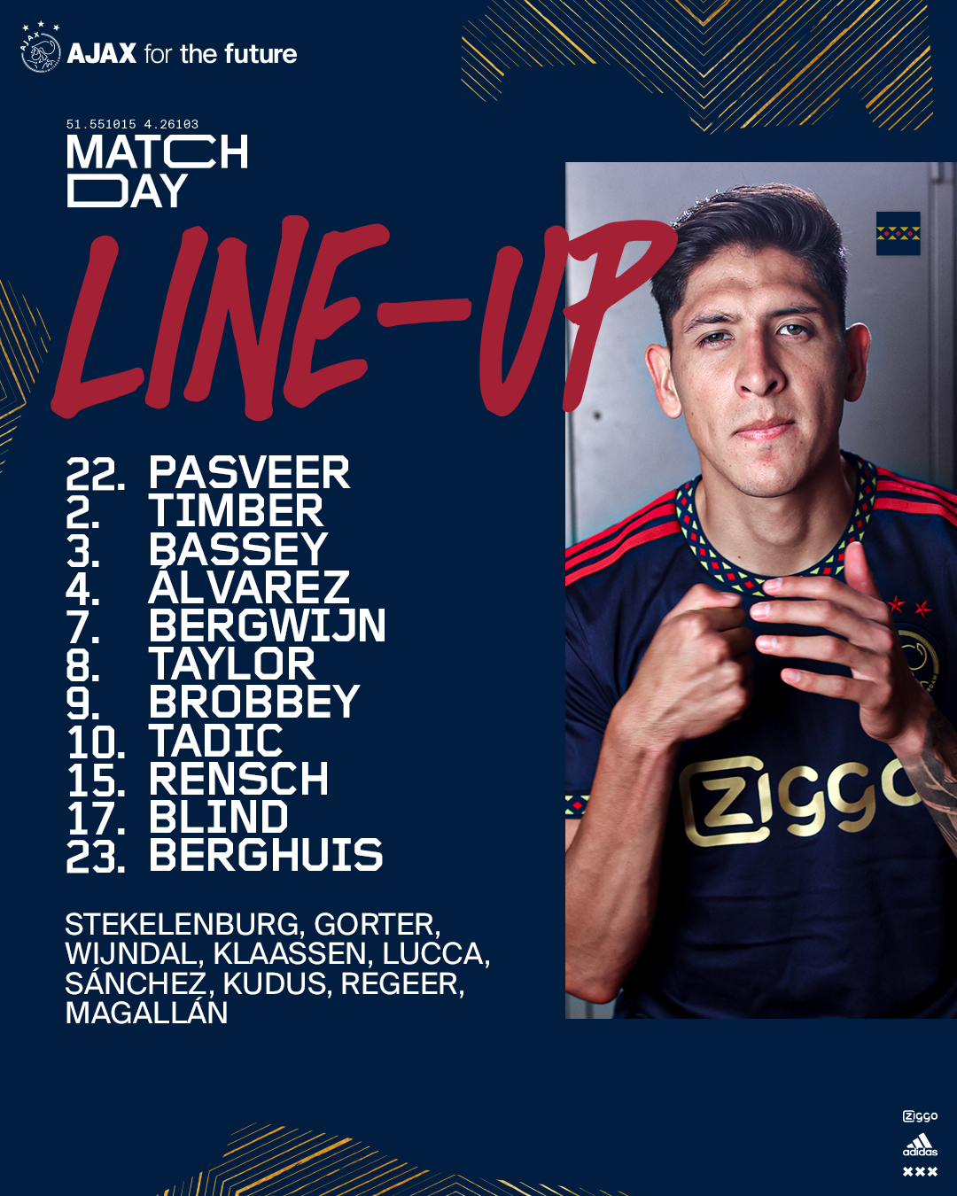 AJAX Uit Squad 1080X1350