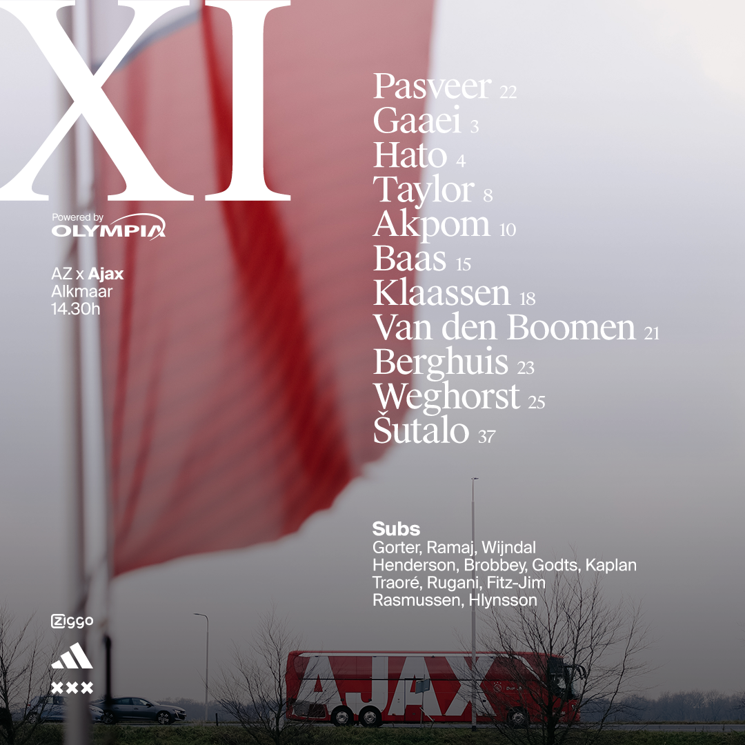 Opstelling Ajax Vierkant