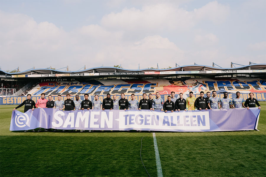Samen Tegen Alleen Spandoek Beide Teams
