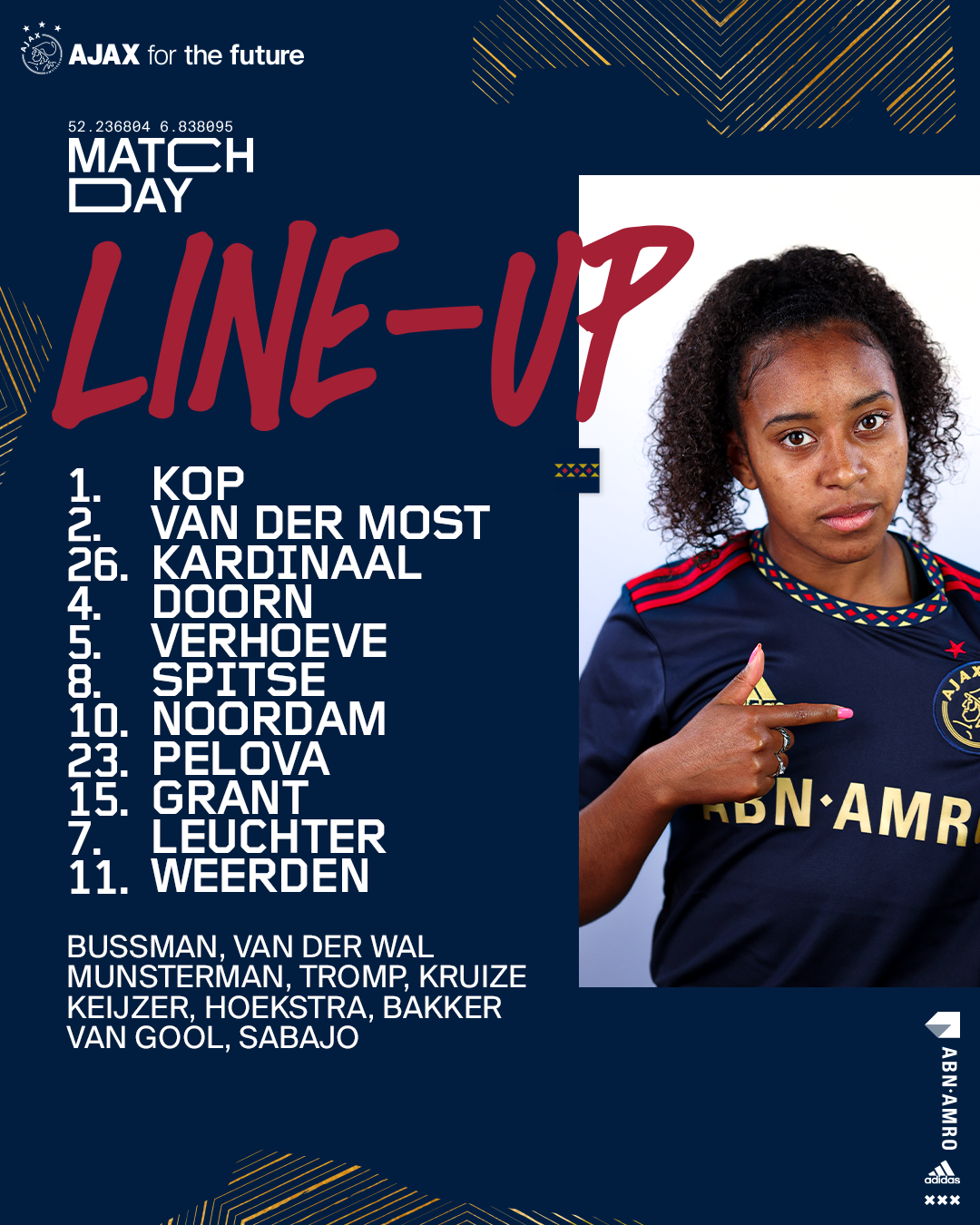 AJAX Woman Uit Squad 1080X1350