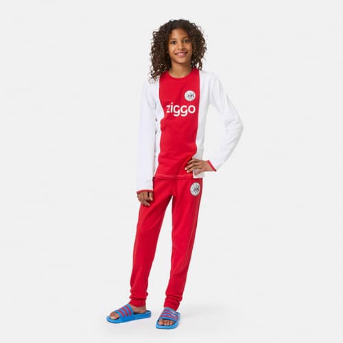 Ajax-pyjama wit rood